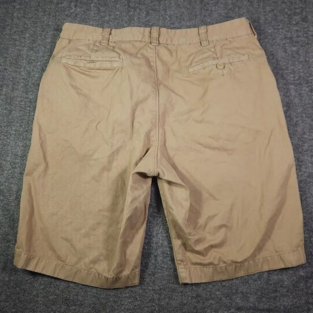 J.Crew Stanton Chino Shorts Mens 34 Khaki Tan 10.5